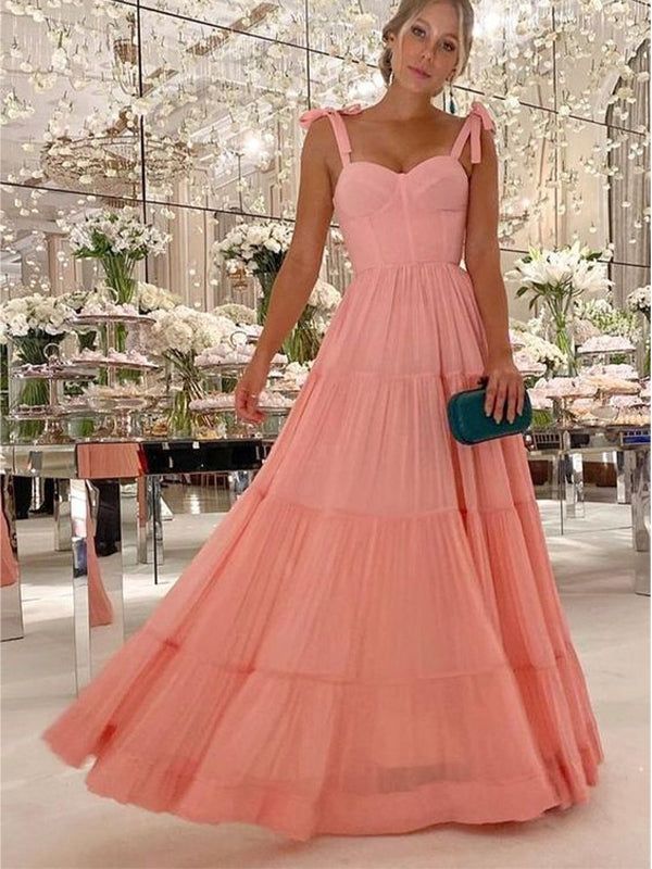A-line Popular Straps New Chic Fairy Long Women Party Evening Prom Dresses PD993