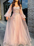 A-line Real Made Pretty Popular Hot Sale Party Women Long Evening Prom Dresses PD578