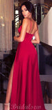 Charming A-line Red Sexy Party Long Evening Prom Dresses PD045