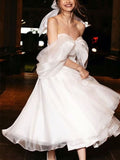 A-line Short Unique Beach Fairy Newest Elegant Wedding Dresses WD101