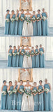 A-line Simple Floor-Length Chiffon Cheap Popular Long Formal Bridesmaid Dresses BD191