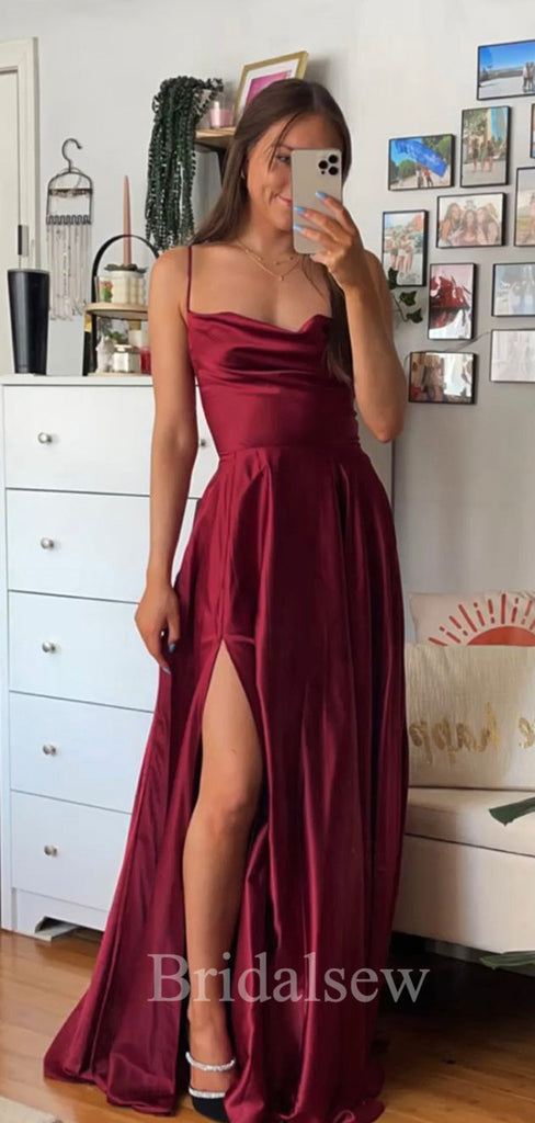 Spaghetti strap deals maroon dress