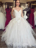 A-line Spaghetti Straps Lace Tulle Dream Beach Vintage Long Wedding Dresses WD360