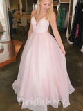 A-line  Spaghetti Straps Pink Sparkly Giltter Sequin New Long Women Evening Prom Dresses PD837