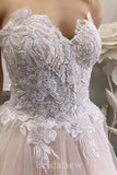 A-line Strapless Popular Tulle Hot Elegant Modest Long Party Evening Prom Dresses PD1316