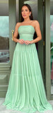 A-line Strapless Princess New Floor-Length Elegant Long Women Evening Prom Dresses PD908