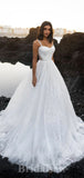 A-line Straps Gorgeous Garden Vintage Dream Beach Long Wedding Dresses WD514