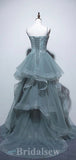 A-line Straps Gorgeous Princess Elegant Party Long Women Evening Prom Dresses PD805