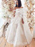 A-line Unique Design Dream Fairy Lace Beach Vintage Long Wedding Dresses WD357