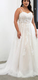 A-line Unique Design Beach Vintage Garden Long Wedding Dresses WD129