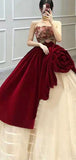 A-line Unique Design Vintage Garden Long Wedding Dresses, Bridal Gown WD133