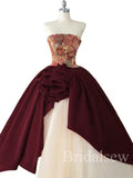 A-line Unique Design Vintage Garden Long Wedding Dresses, Bridal Gown WD133