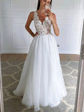 A-line Unique Sleeveless Plus Size Vintage Beach Long Wedding Dresses WD177