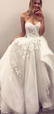 A-line Unique Sweetheart Beach Vintage Wedding Dresses Online WD064