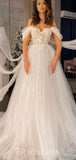 Affordable Off the Shoulder Romantic Popular Lace Garden Beach Vintage Long Wedding Dresses WD325