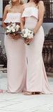 Affordable Simple Mermaid Elegant Beach Bridesmaid Dresses BD077