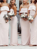 Affordable Simple Mermaid Elegant Beach Bridesmaid Dresses BD077