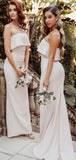 Affordable Simple Mermaid Elegant Beach Bridesmaid Dresses BD077