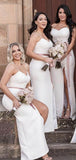 Beach Mermaid Spaghetti Straps Formal Long Bridesmaid Dresses Online BD109