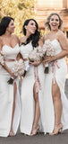 Beach Mermaid Spaghetti Straps Formal Long Bridesmaid Dresses Online BD109