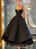 Black A-line Chic Princess Elegant Stylish Long Women Evening Prom Dresses PD748