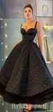 Black A-line Chic Princess Elegant Stylish Long Women Evening Prom Dresses PD748
