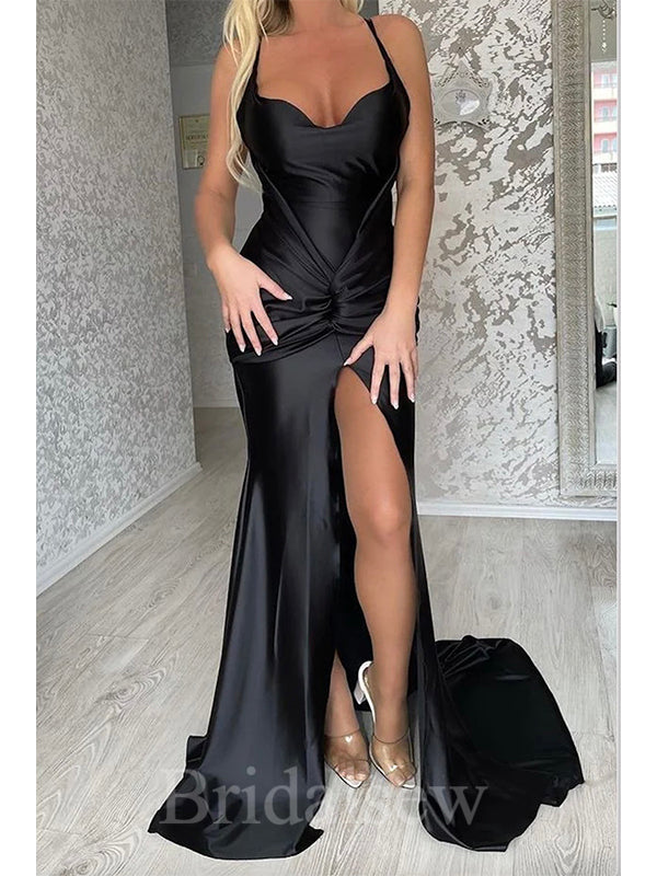 Black Unique Design Real Made Sexy Fashion Mermaid Elegant Party Women Long Evening Prom Dresses PD634
