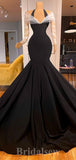 Black Unique Elegant Fashion Best Mermaid Long Women Evening Prom Dresses PD723