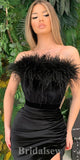 Black Velvet Strapless Unique Long Elegant Mermaid Stylish Prom Dresses PD1157