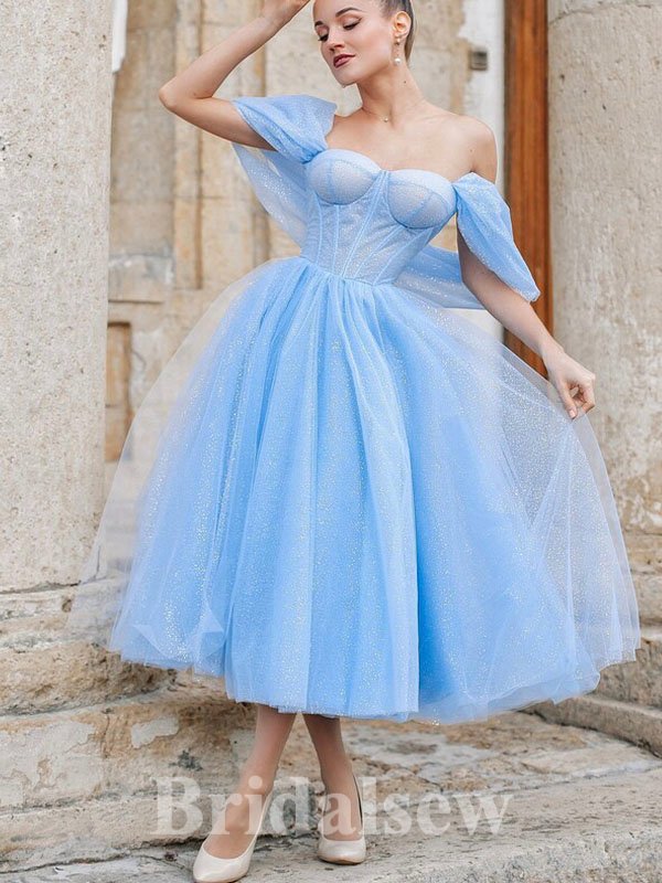 Princess A Line Off the Shoulder Corset Prom Dress with Lace