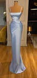 Blue Unique Stylish Custom Sexy Mermaid Formal Party Long Evening Prom Dresses PD1075