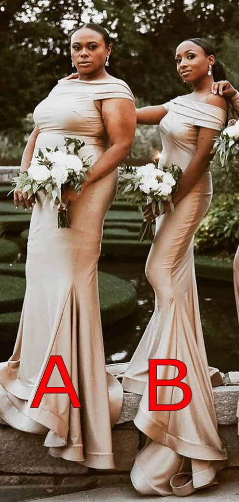 Champagne Mismatched Mermaid Popular Formal Bridesmaid Dresses BD020 bridalsew Champagne Mismatched Mermaid Popular Formal Bridesmaid Dresses BD020 bridalsew