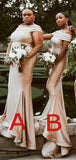 Champagne Mismatched Mermaid Popular Formal Bridesmaid Dresses BD020