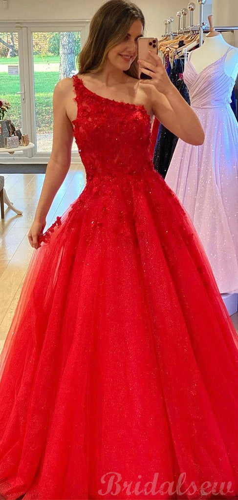 Charming A-line Red Lace Popular Party Black Girls Slay Evening Long Prom Dresses PD504