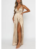 Charming Champagne Spaghetti Straps Simple Best Elegant Long Popular Bridesmaid Dresses BD216