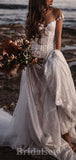 Charming Classic Off the Shoulder Lace Unique Beach Vintage Long Wedding Dresses WD321