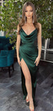 Charming Dark Green Mermaid Elegant Party Modest Women Long Evening Prom Dresses PD622