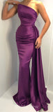 Charming Elegant Purple Strapless Modest Unique Mermaid Long Party Evening Prom Dresses, PD1264