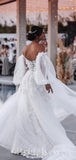 Charming Lace Appliques Mermaid Detachable Princess Classy Fairy Beach Vintage Long Wedding Dresses WD339
