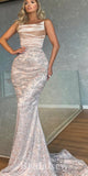 Charming Long Elegant Mermaid Satin New Best Unique Stylish Prom Dresses PD1166