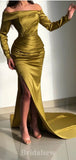 Charming Long Sleeves Elegant Mermaid Best Long Fashion Evening Prom Dresses, PD1241