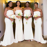 Charming Mermaid Unique Elegant Long Bridesmaid Dresses, Wedding Guest Dress BD085