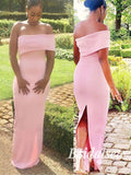 Charming Pink Mermaid Popular Long Bridesmaid Dresses BD066