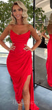 Charming Red Mermaid Elegant Party Modest Women Long Evening Prom Dresses PD623