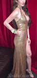 Charming Sequin Mermaid Sexy Simple Evening Prom Dresses PD037