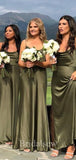 Charming Spaghetti Straps Simple Cheap Elegant Long Formal Bridesmaid Dresses BD174