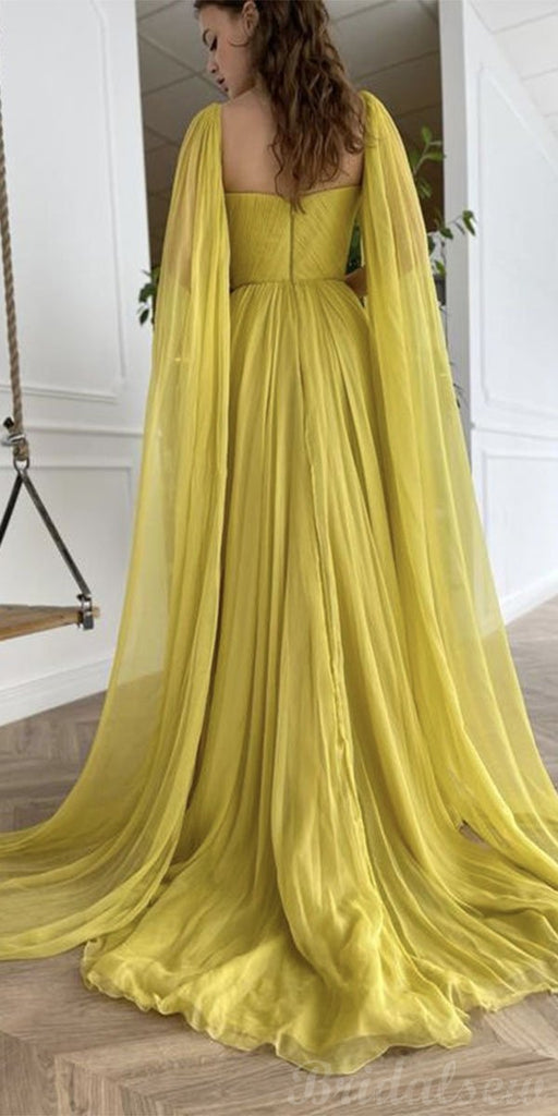 Charming Unique Design Chiffon Vintage Modest Long Prom Dresses Evening Dress PD181