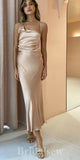 Cheap Mermaid Simple Spaghetti Straps Long Prom Dresses, Bridesmaid Dresses PD1095