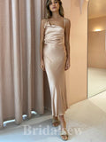 Cheap Mermaid Simple Spaghetti Straps Long Prom Dresses, Bridesmaid Dresses PD1095