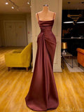 Spaghetti Straps Mermaid Unique Elegant Modest Charming Long Prom Dresses PD154